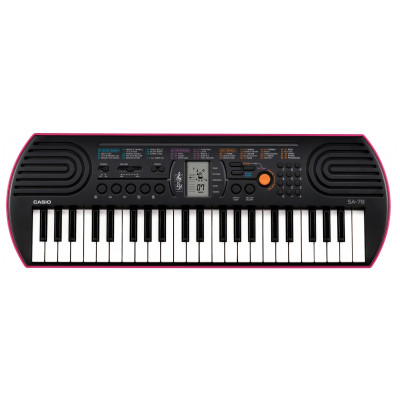Детский синтезатор Casio SA-78 (44 мини-клавиши) - розовый